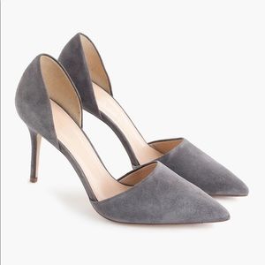 🆕 J. Crew Elsie Suede D’Orsay Pumps Heron Grey